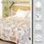 floral beige ultrasonic quilted microfiber ac double bed comforter