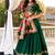 green vichitra silk chaniya choli with sequins & thread embroidery