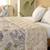 floral beige ultrasonic quilted microfiber ac double bed comforter