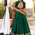 green vichitra silk chaniya choli with sequins & thread embroidery