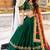 green vichitra silk chaniya choli with sequins & thread embroidery