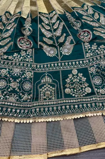 mulmul silk festive lehenga with velvet blouse and organza dupatta