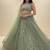 Pista Green Net embroidered Lehenga Choli Set with dupatta