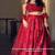 Red satin Mirror Work Lehenga Choli with dupatta