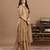 Gold embroidered organza sharara set