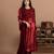 Maroon embroidered velvet anarkali set