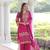 Pink Embroidered Blooming Kurta Set