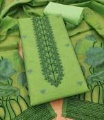 pista muga cotton jamdani weaving 3 piece dress material set