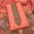 peach muga cotton jamdani weaving 3 piece dress material set