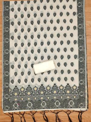 black resham chanderi cotton dress material 2