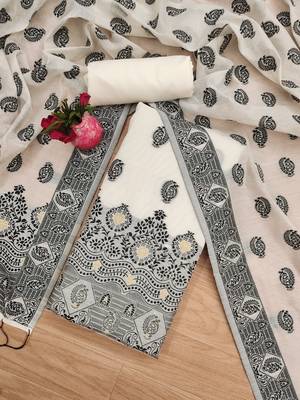 black resham chanderi cotton dress material 3