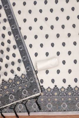 black resham chanderi cotton dress material 4