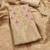unstitched chiku chanderi cotton 3-piece set with zari work