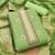 pista green chanderi cotton 3 piece dress material