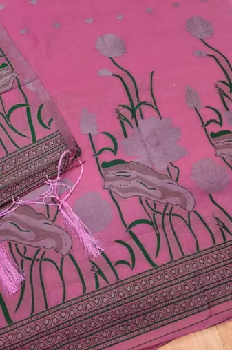 pink cotton dress material