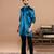 Blue embroidered velvet kurta pajama