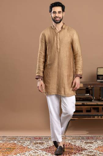 Gold tissue kurta pajama