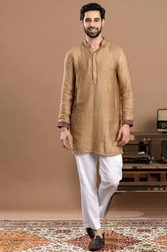 Gold tissue kurta pajama