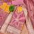 pink zari weaving dress material for women