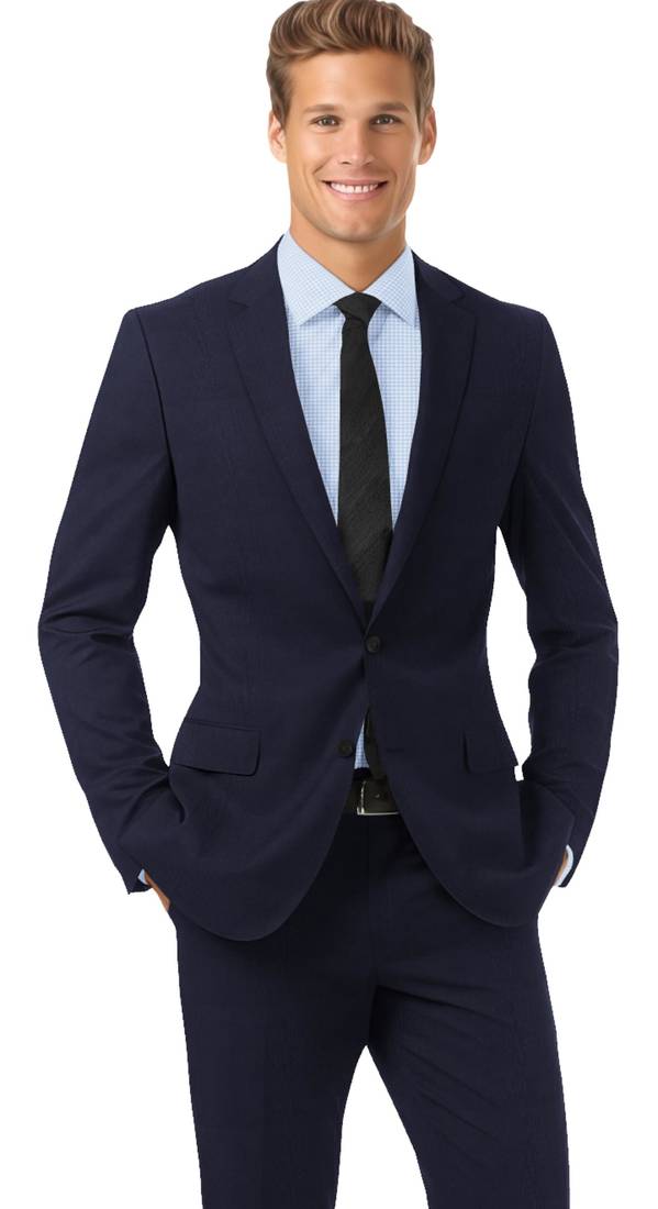 Imperial navy blue merino wool 150 count fabric for suit