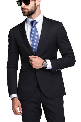 Imperial black merino wool 150 count fabric for suit