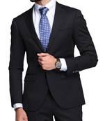 Imperial black merino wool 150 count fabric for suit