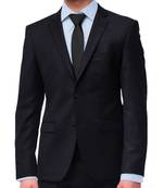 Navy blue merino wool 110 count fabric for suit