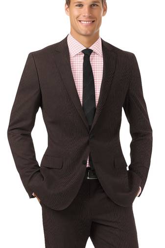 Classic dark brown merino wool 110 count fabric for suit