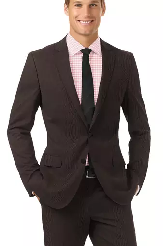 Classic dark brown merino wool 110 count fabric for suit