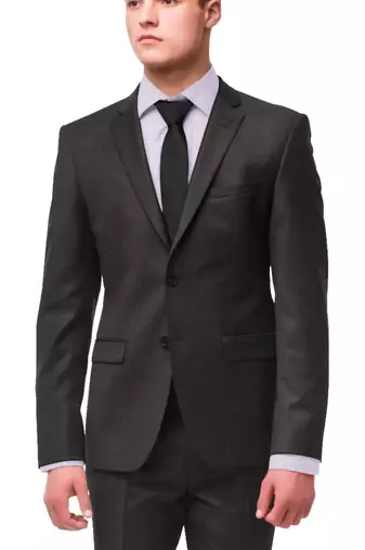 Classic dark grey merino wool 110 count fabric for suit