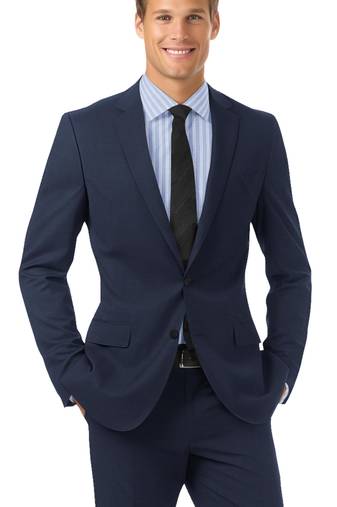 navy blue terry rayon suit for men
