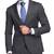 Dark grey terry rayon fabric for suit