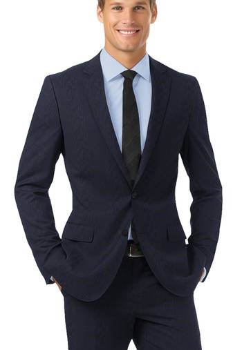 midnight blue terry rayon suit for men