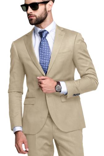 Beige terry rayon fabric for suit