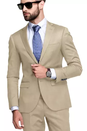 Beige terry rayon fabric for suit