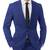 Bright royal blue terry rayon fabric for suit