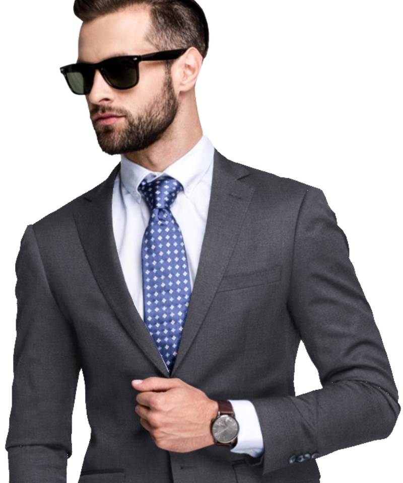 Dark grey terry rayon fabric for suit