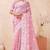 pink silk saree with heavy sequin resham embroidery