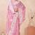 pink silk saree with heavy sequin resham embroidery