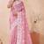 pink silk saree with heavy sequin resham embroidery