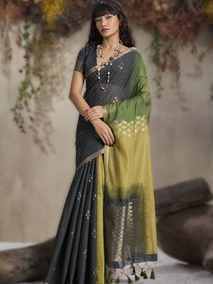 viscose cotton saree with weave 1