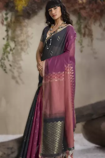 viscose cotton saree with weaving