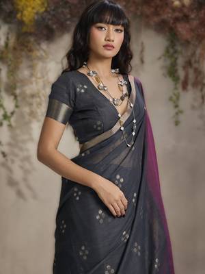 viscose cotton saree with weaving 4
