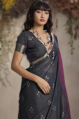 viscose cotton saree with weaving