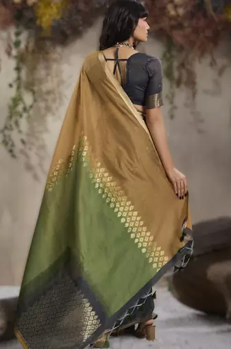  weaving viscose cotton saree