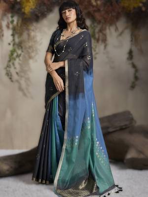 viscose cotton saree with weave 1