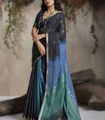 viscose cotton saree with handloom weave