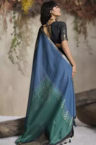 viscose cotton saree with weave