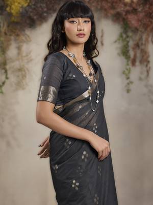 viscose cotton saree with weave 4