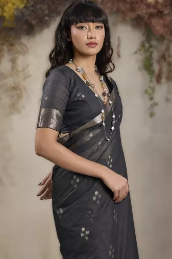 viscose cotton saree with weave